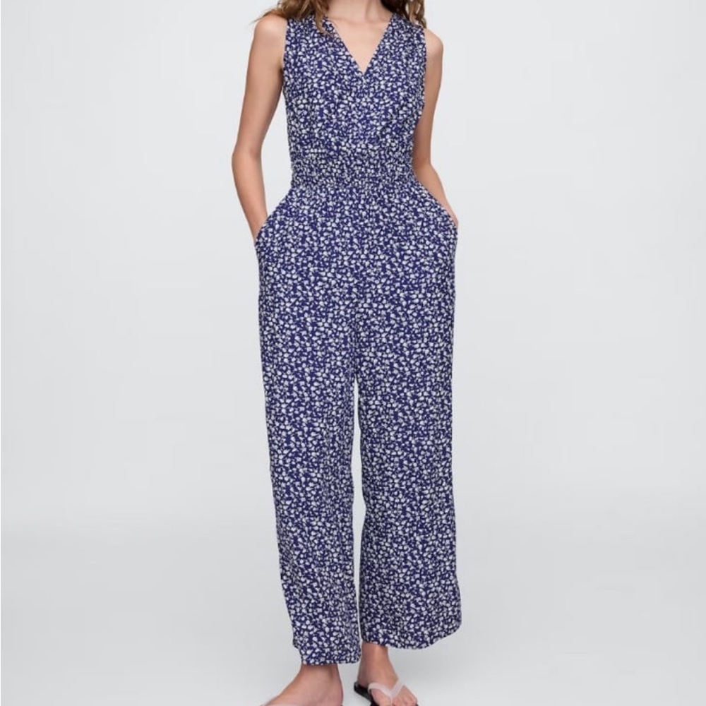 Gap Floral Sleeveless Jumpsuit - Blue